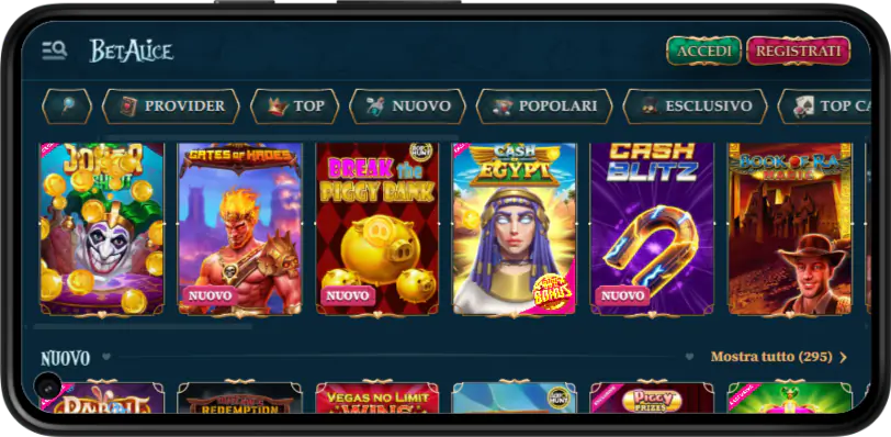 BetAlice Casino Mobile App